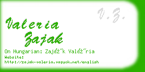 valeria zajak business card